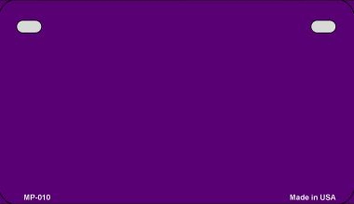 Solid Purple Background Wholesale Metal Novelty Motorcycle License