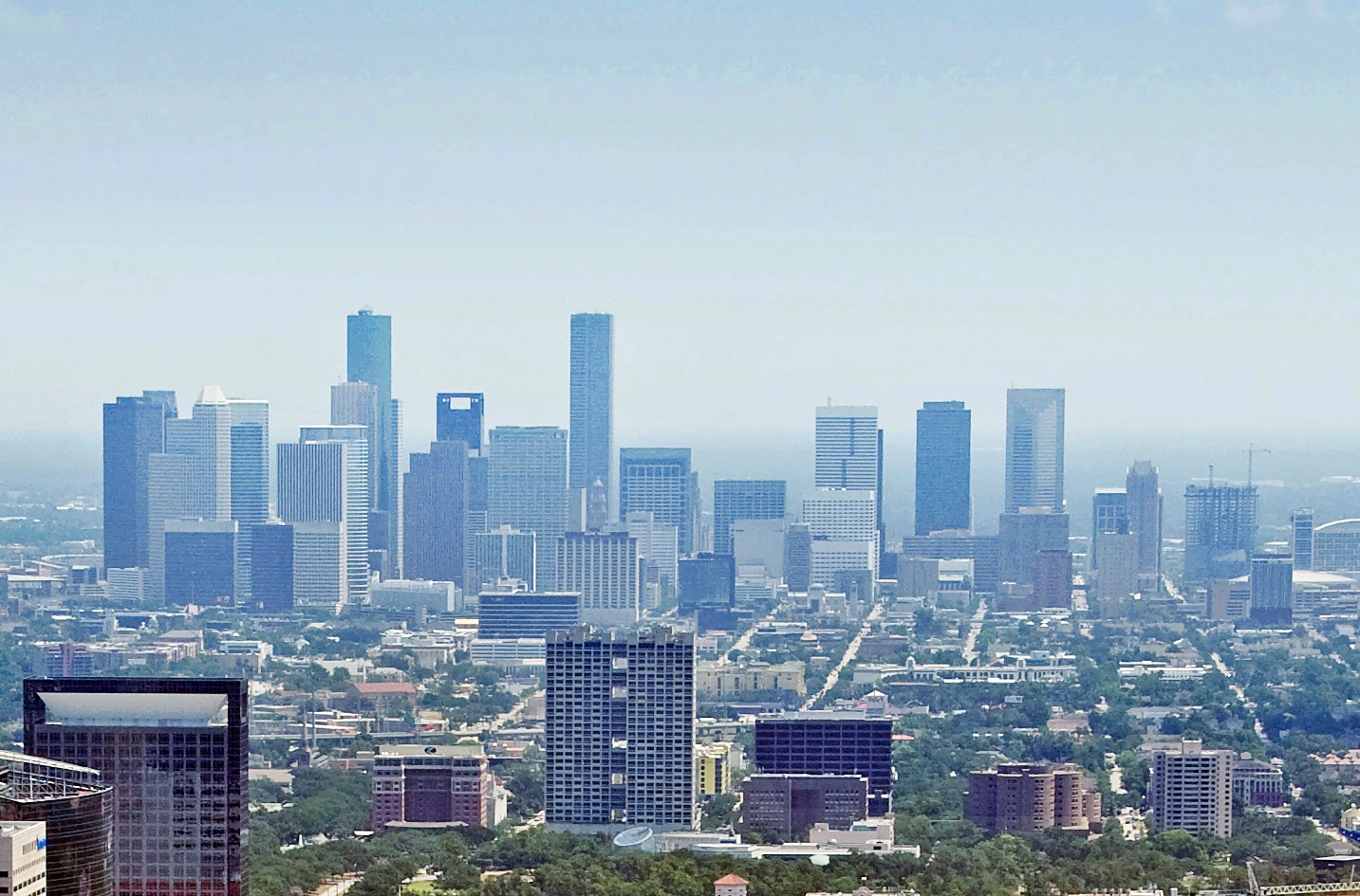 File Aerial Of Texas Medical Center With Downtown Houston In The