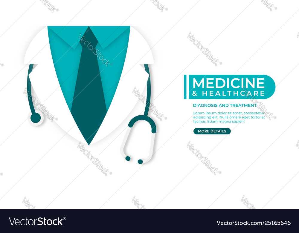 Medical And Health Care Concept Background Doctor Vector Image