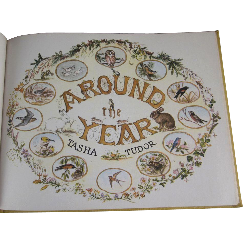 Around The Year Hard Back Book By Tasha Tudor With Incredible Pictures