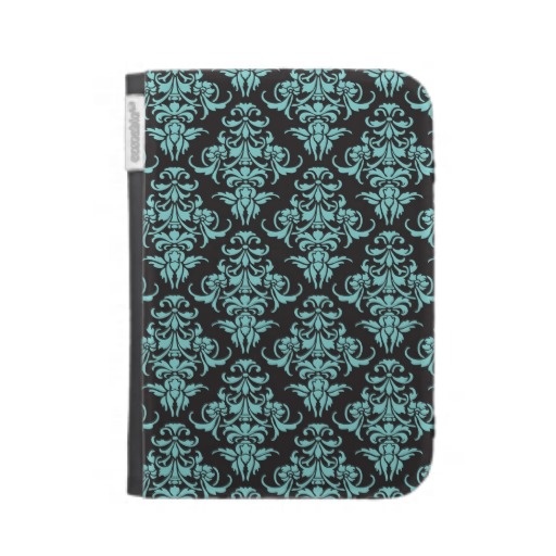 Damask Vintage Wallpaper Tiffany Blue Girly Chic Kindle Covers