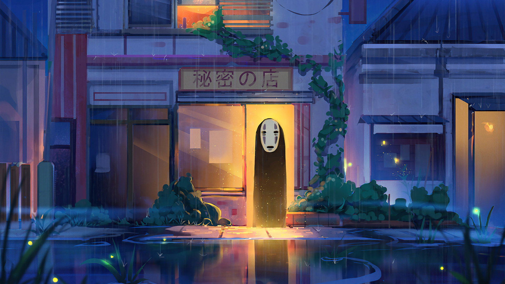 Kaonashi Spirited Away Anime HD 4k Wallpaper