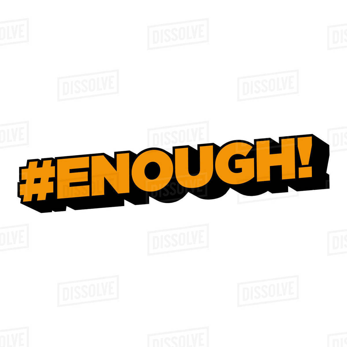 Icon Design For The Enough Movement Against White Background