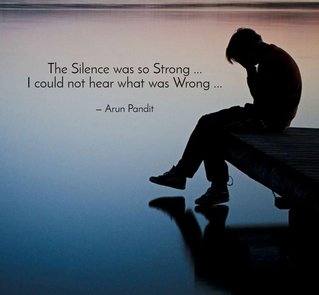 Introspective Wallpaper With Quote On Depression And Silence By