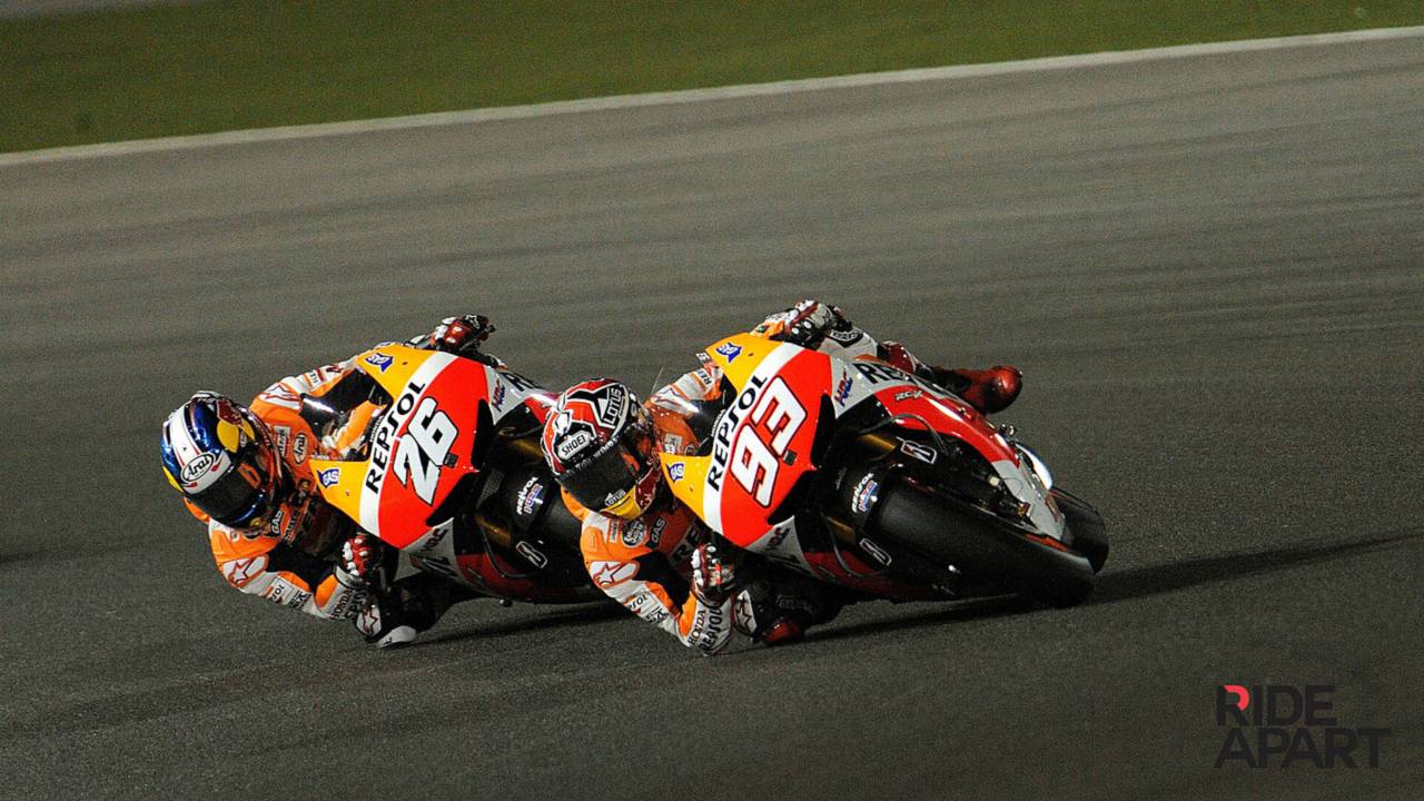 Elbow Dragging Marc Marquez Wallpaper From His Rookie Year