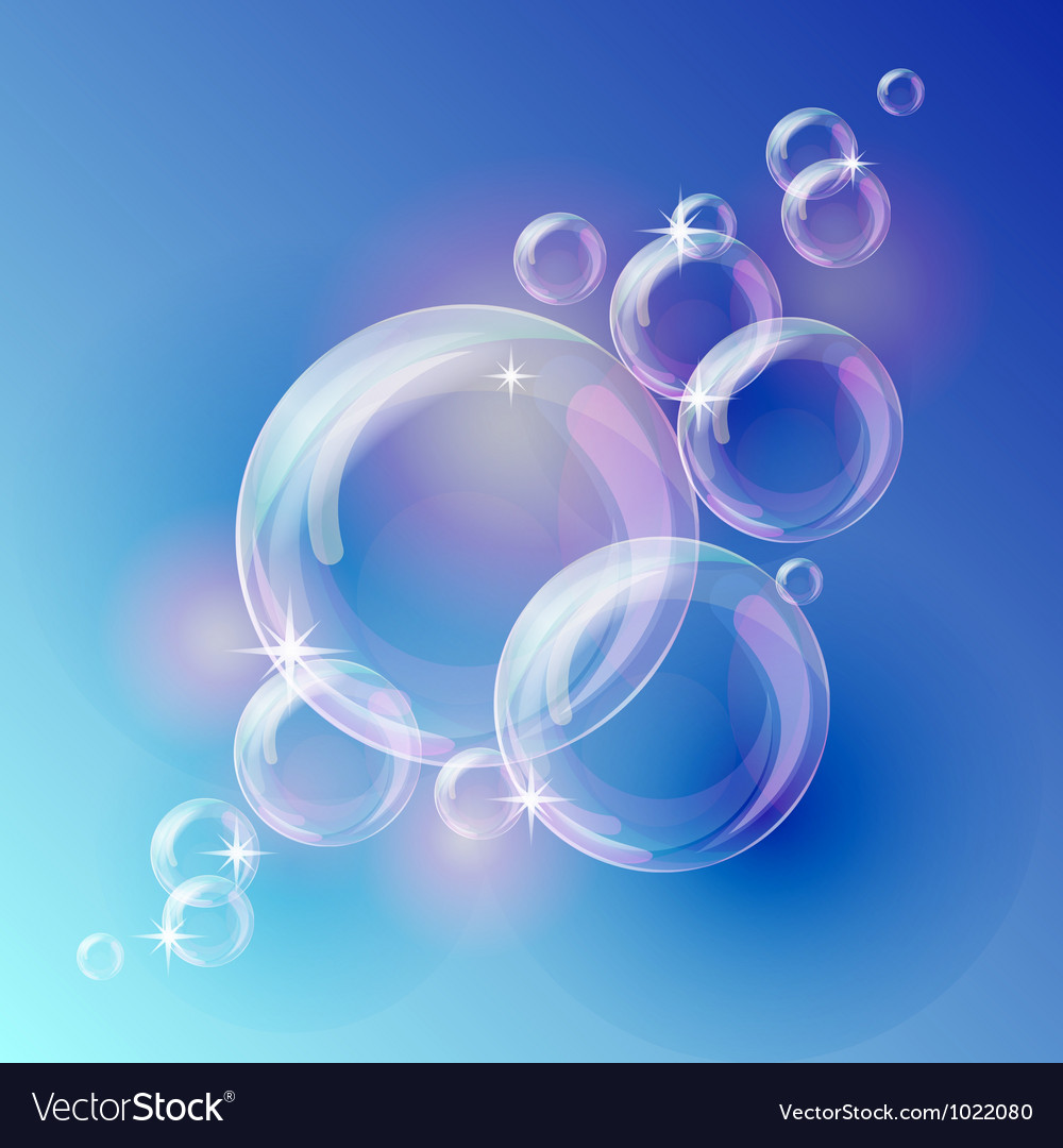 Blue Bubble Background Royalty Vector Image