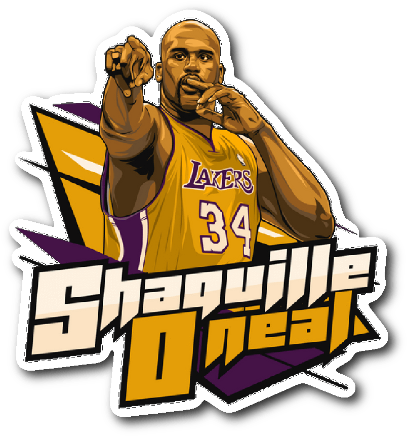 Shaquille O Neal Vynil Sticker Shaq Logo Png