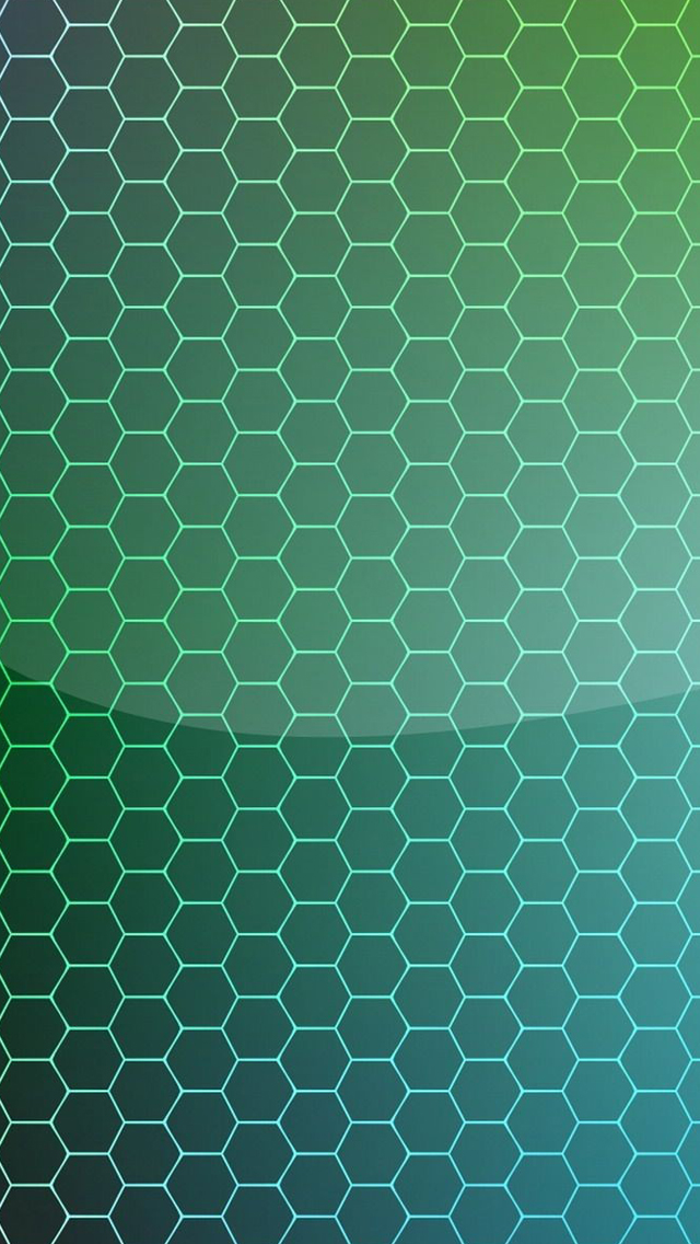 Green Honeyb Wallpaper Shaped Grid
