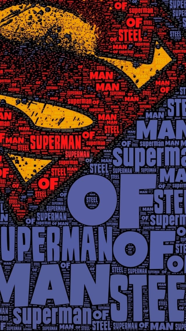 Man of Steel Collage iPhone 5 Wallpaper 640x1136 640x1136