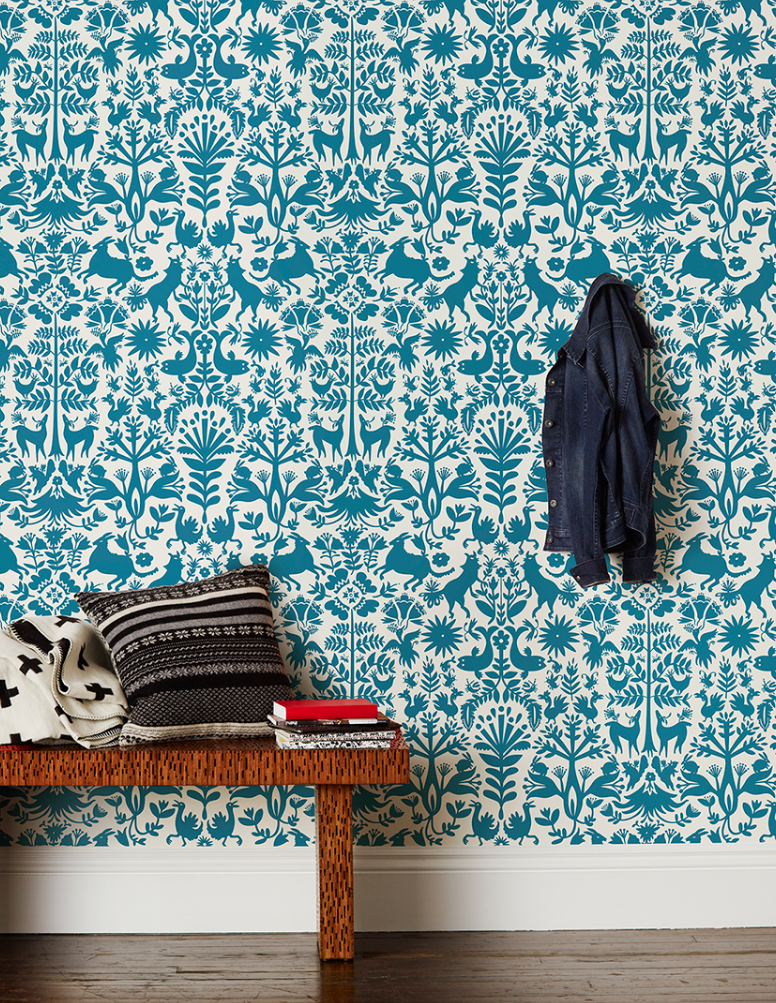 Otomi Turquoise Wallpaper Hygge West Room