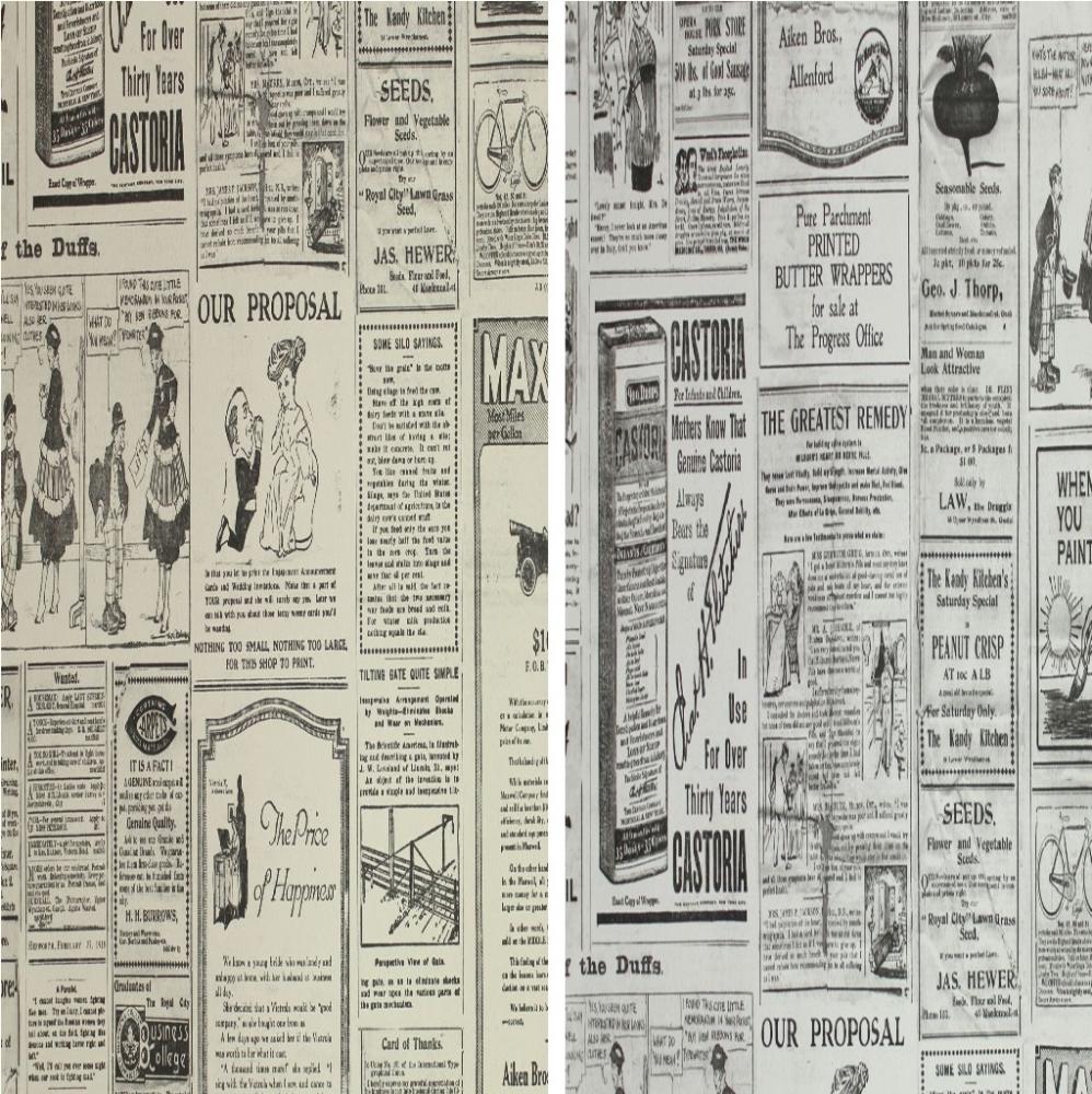 Vintage Newspaper Wallpaper Adverts