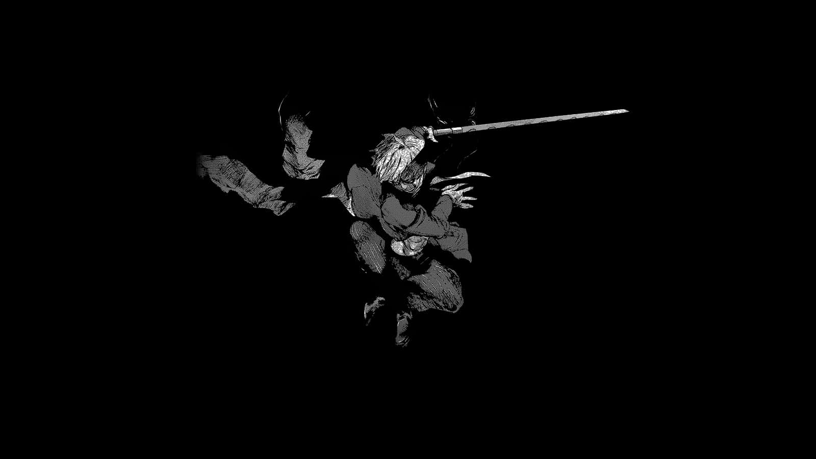 Discover The Beauty Of Black Anime With This Aesthetic Pc Wallpaper