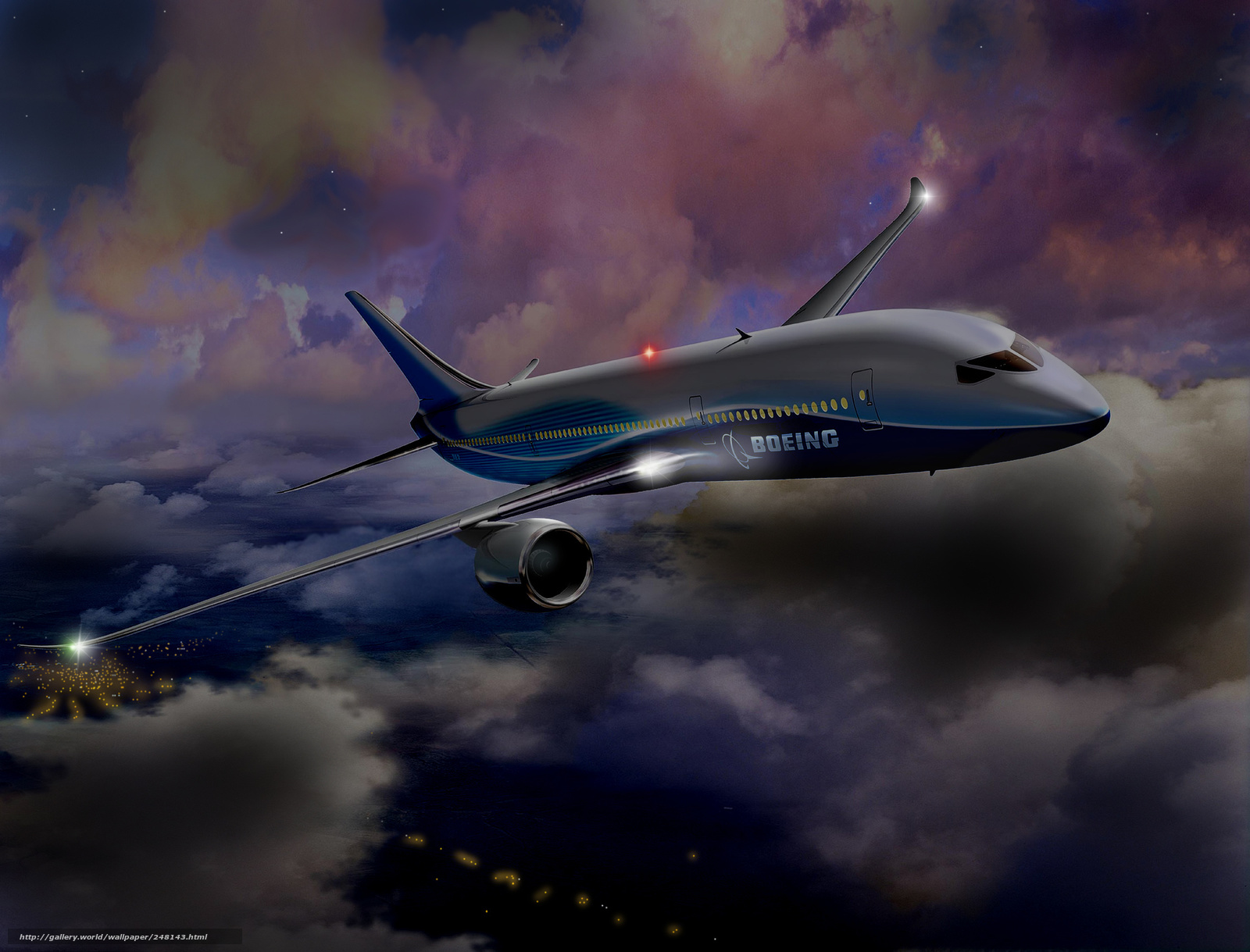 Wallpaper Boeing Dreamline Flight