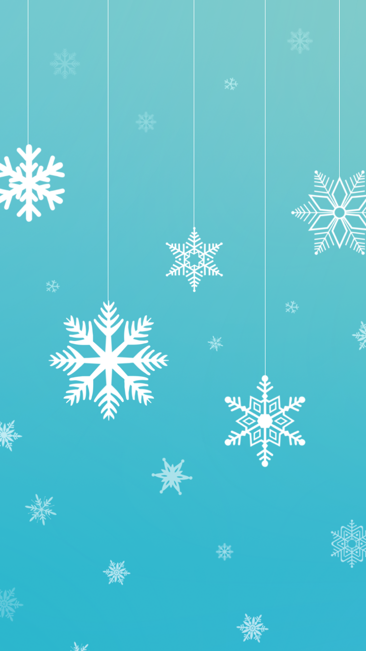 Snowflake Vector Wallpaper Holiday iPhone