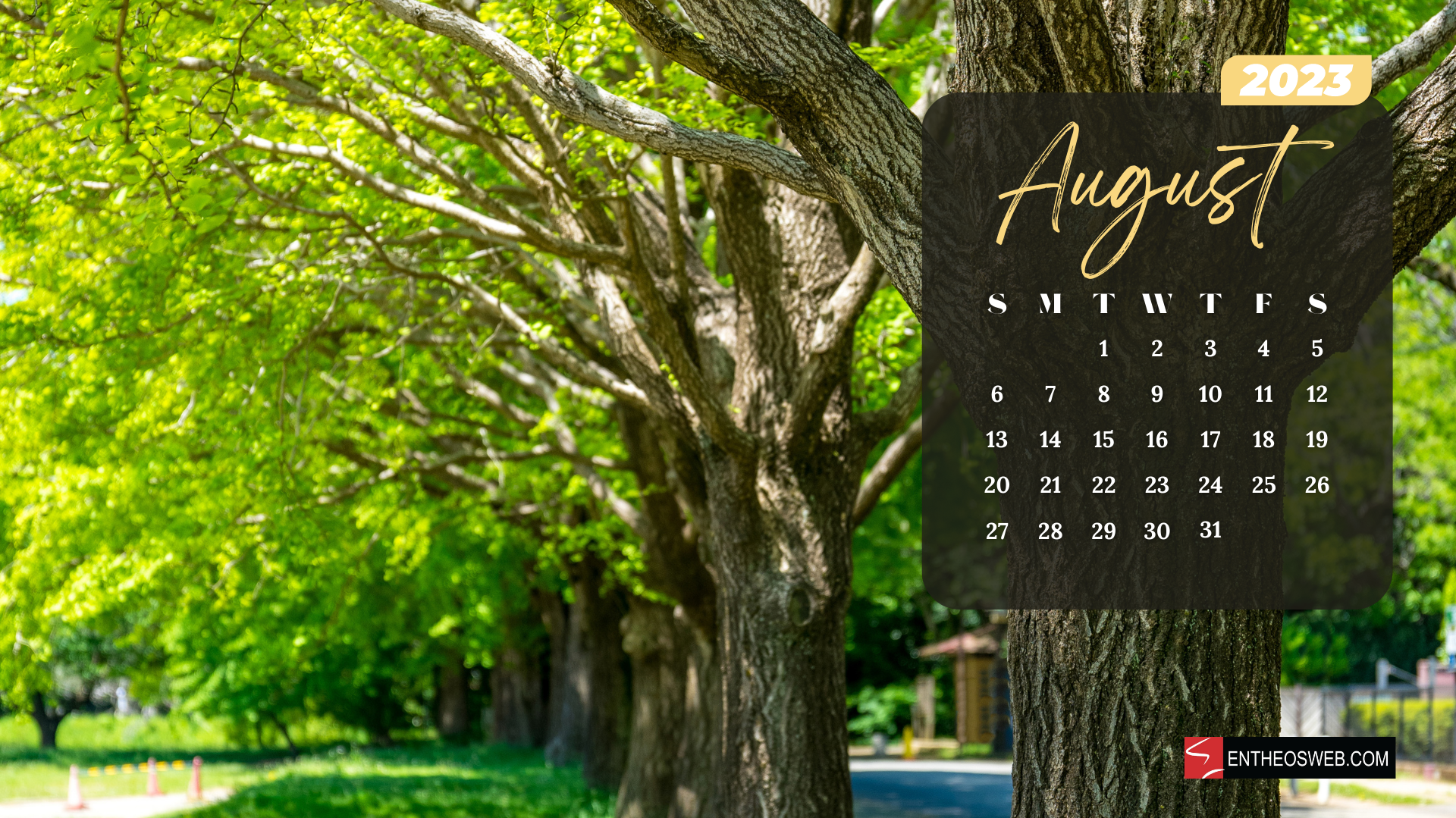 August Calendar Desktop Wallpaper Entheosweb
