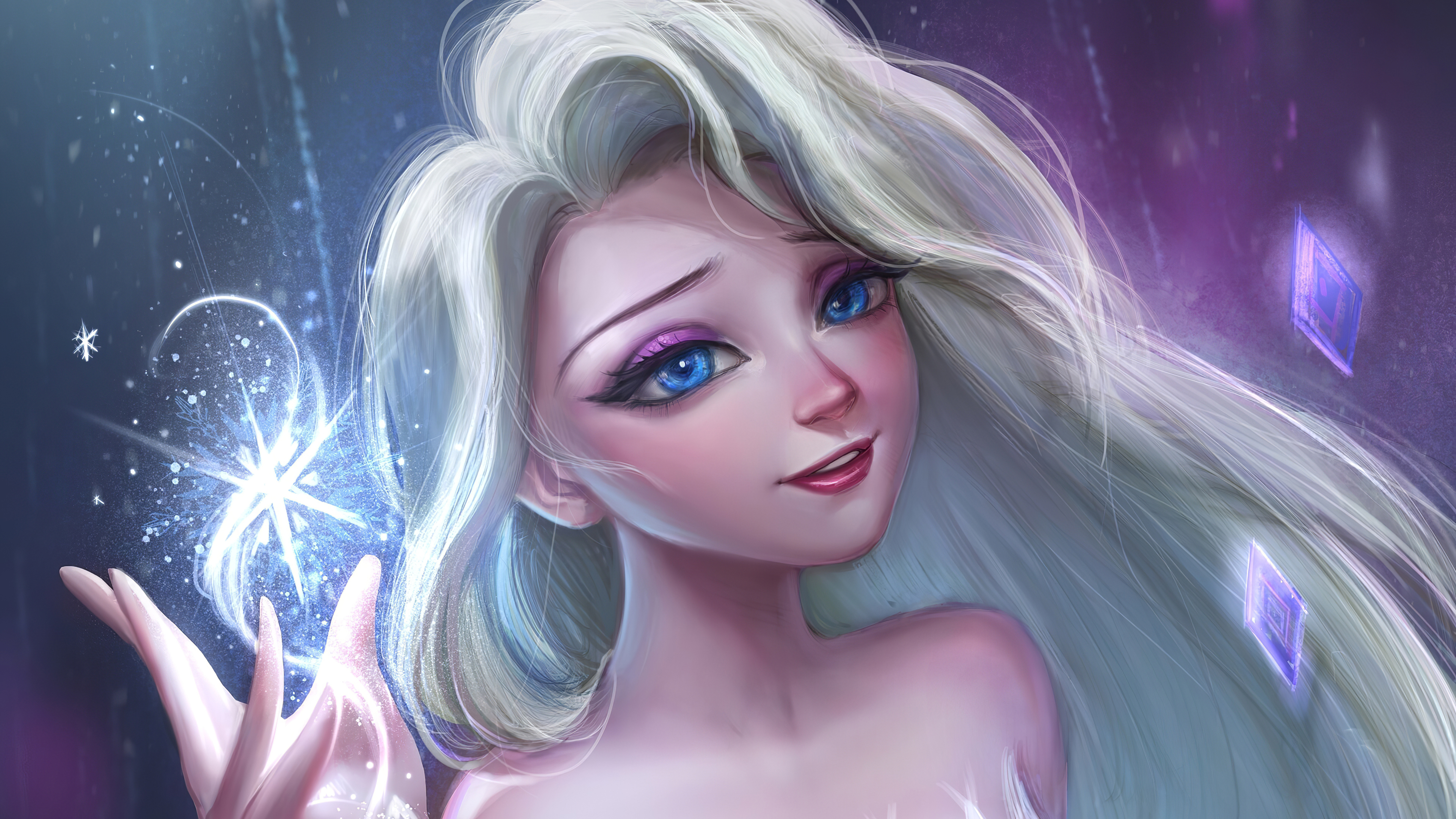 Elsa Frozen Blue Eyes 4k Wallpaper Hd Movies