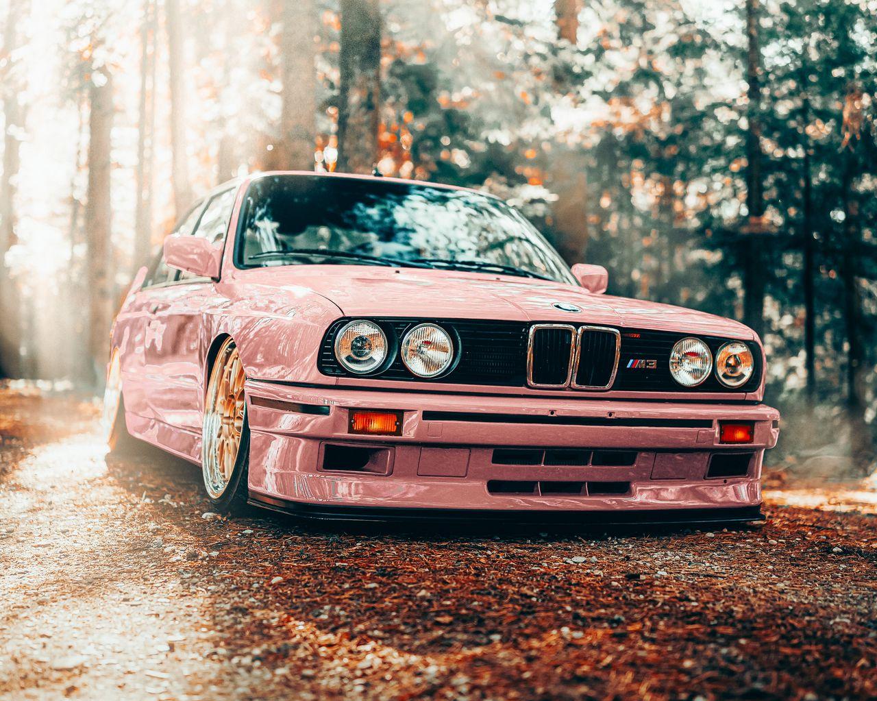 Wallpaper Bmw Car Pink Tuning Standard