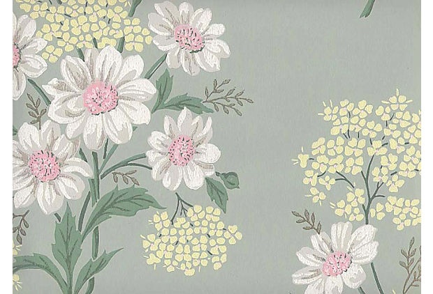 Gorgeous Vintage Pastel Floral Wallpaper