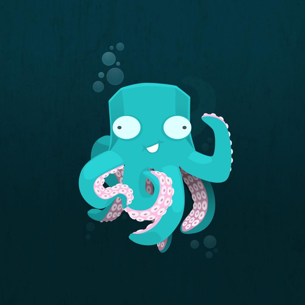 iPad Wallpaper Cartoon Octopus Ics