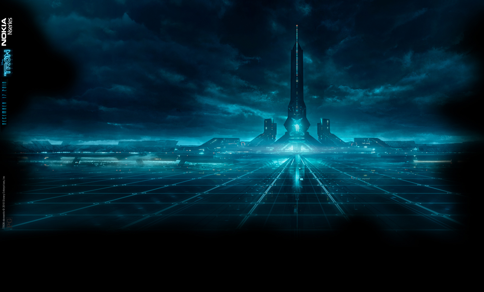 Background Tron City Grid Backend from Tron Legacy 1597x965