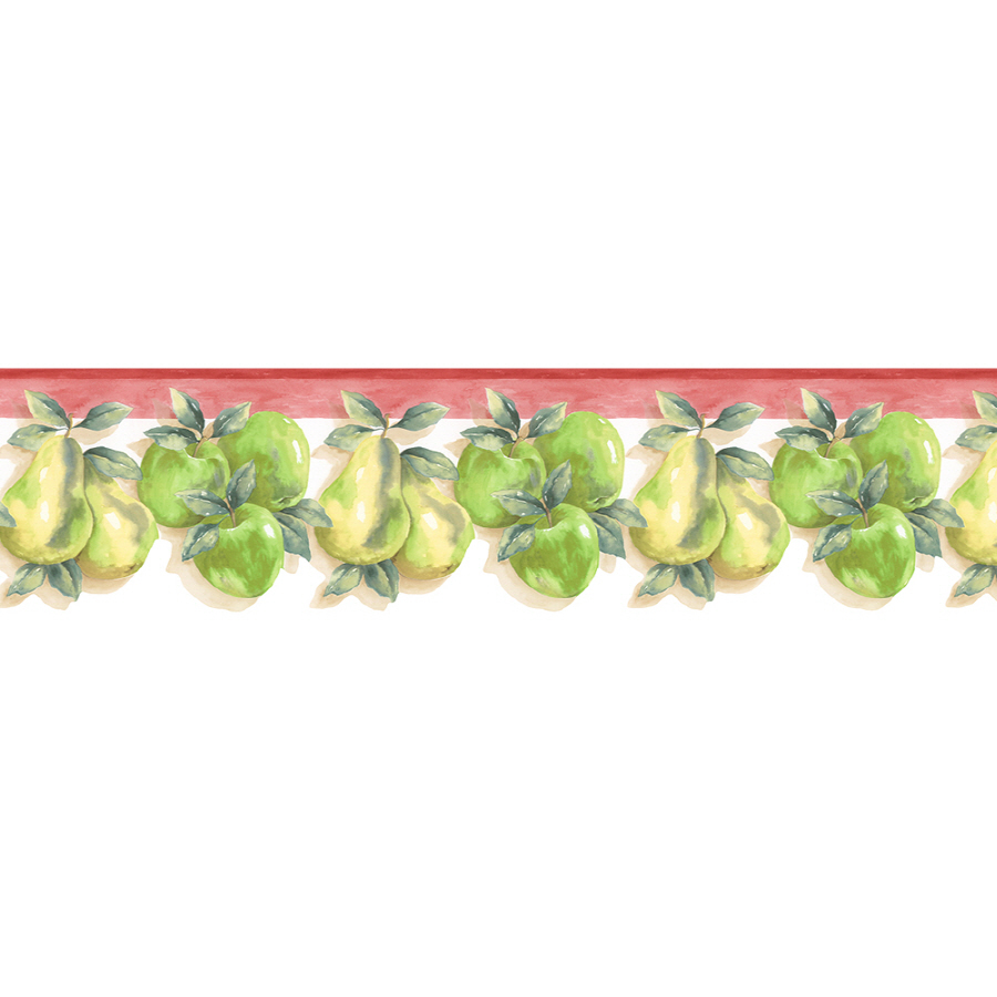 Kitchen Style Apple And Pear Prepasted Wallpaper Border at Lowes com 900x900