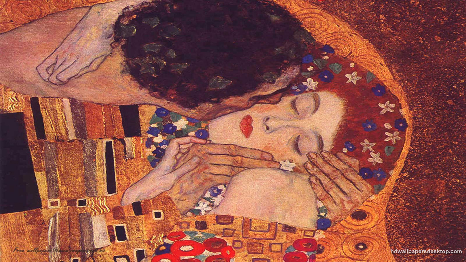 Gustav Klimt Kiss Wallpaper Kis Art Paintings