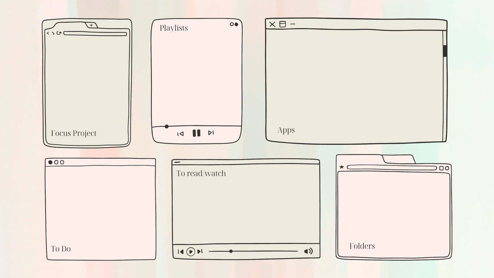 Cute Desktop Organizer Wallpaper