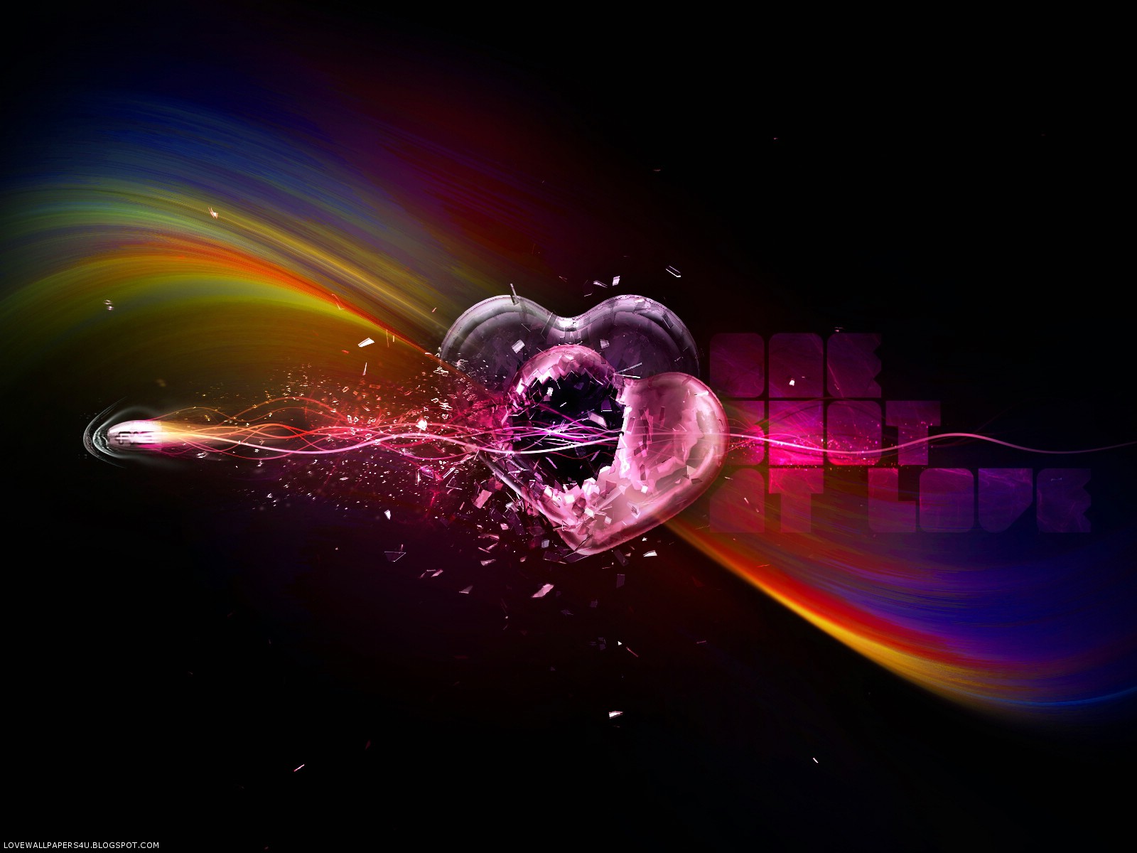Love You Abstract Wallpaper Background HD