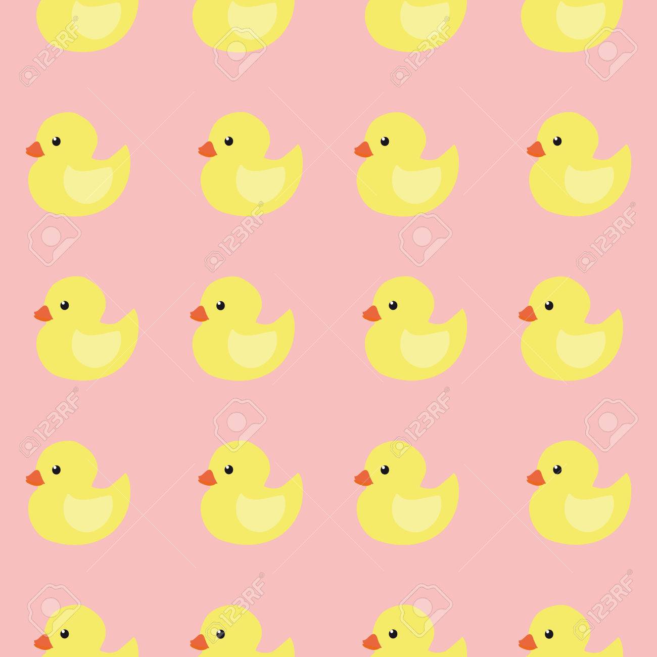 Free download Seamless Pattern Of Small Yellow Ducks On A Pink