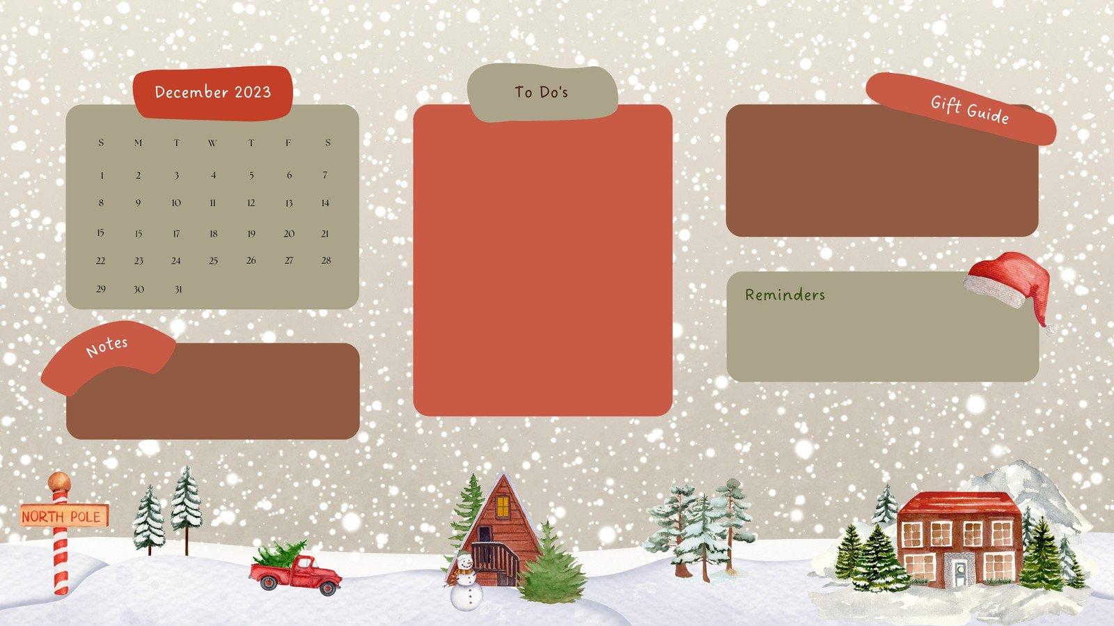 Customize Christmas Desktop Wallpaper Templates Online