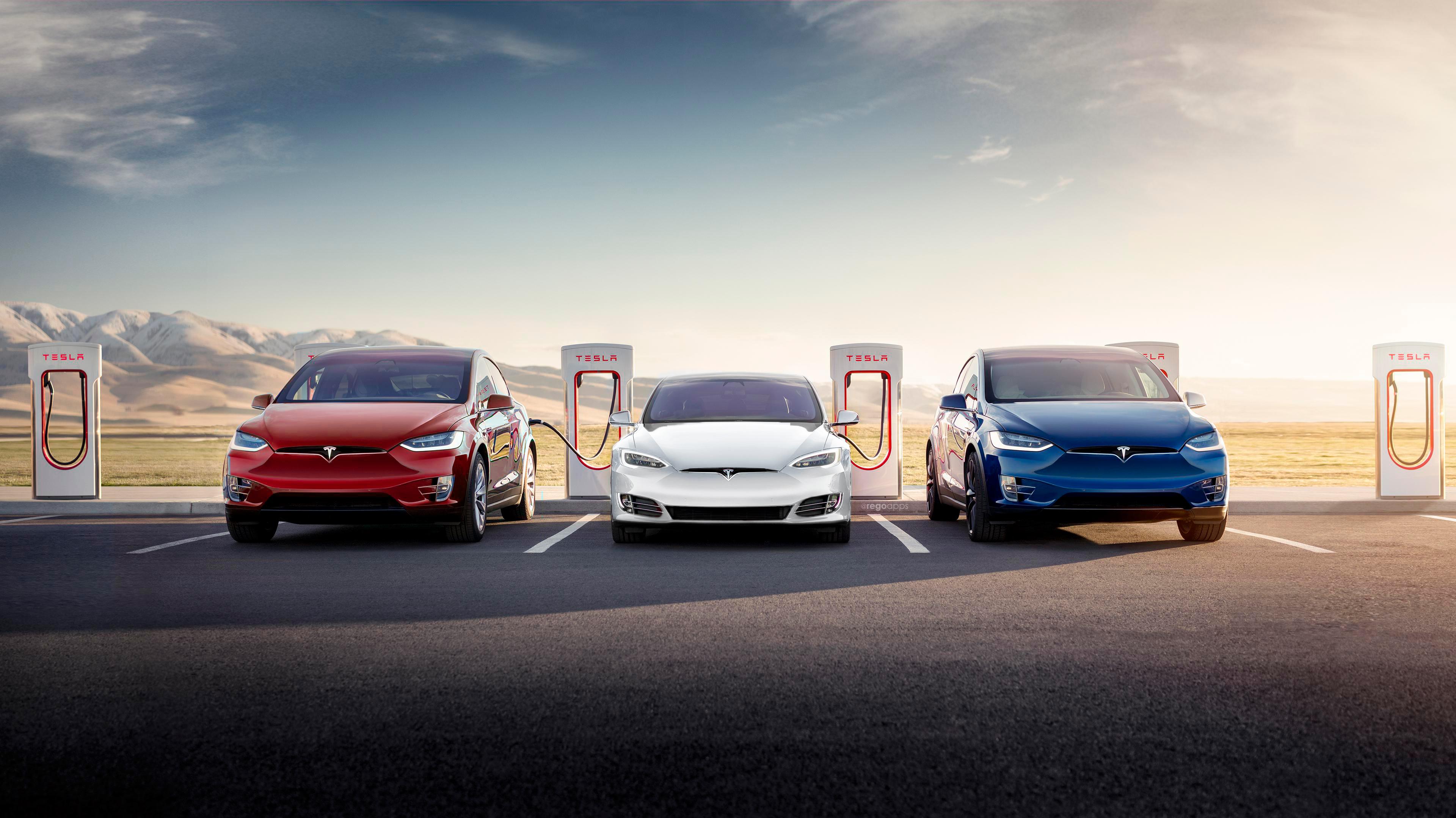 Red White And Blue Tesla 4k Wallpaper For July 4th R Teslamotors