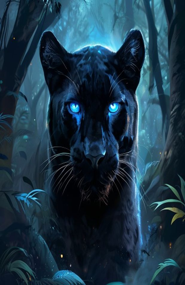 Black Panther Blue Eyes Wallpaper