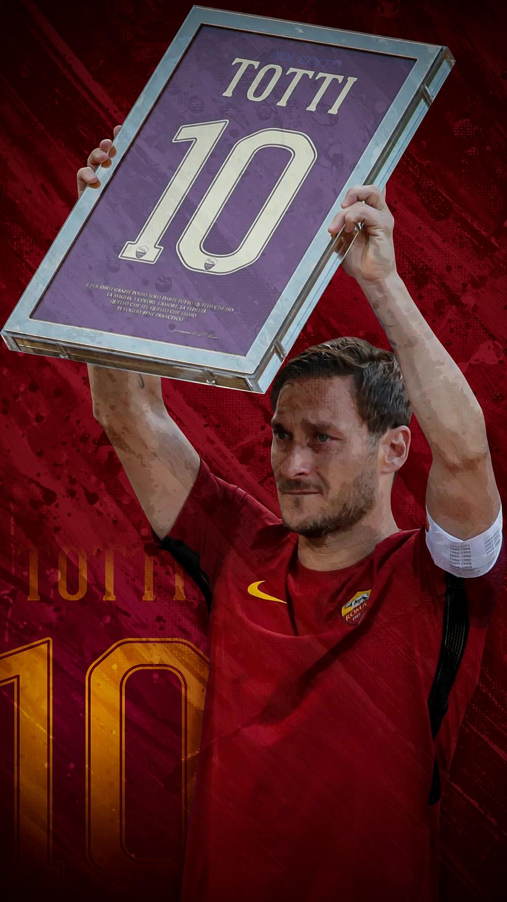 Francesco Totti As Roma Lockscreen Wallpaper HD By Adi On