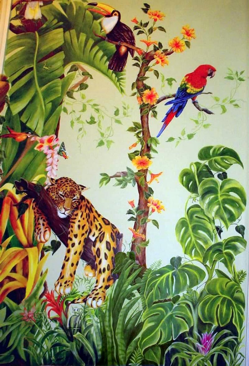 jungle wallpaper mural 800x1176