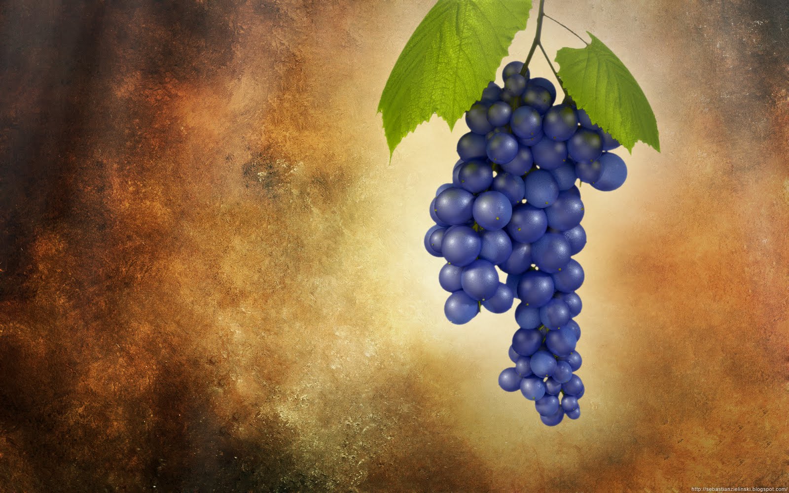 Sebastian Zielinski 3dcg Fruit Grapes Full HD Wallpaper