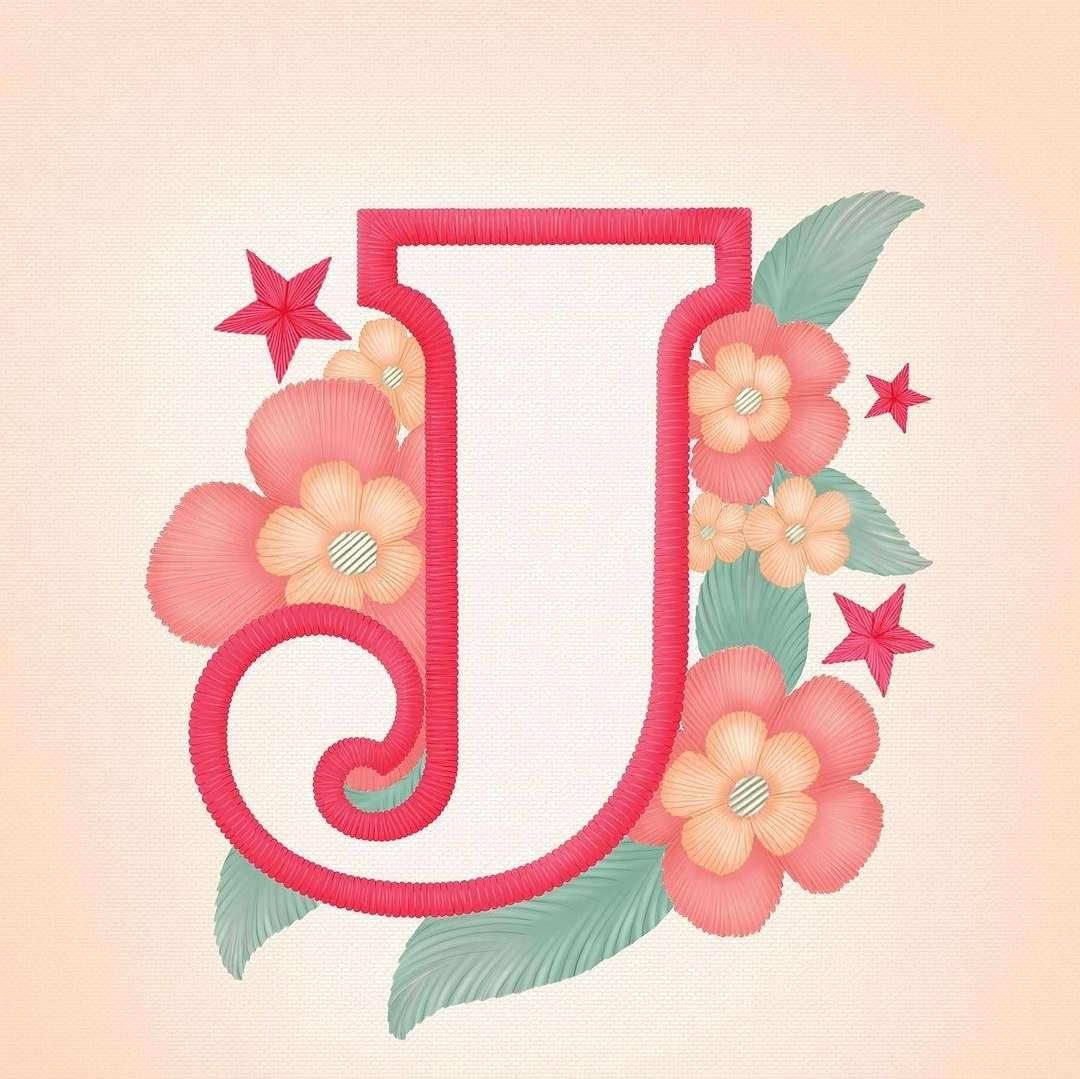 Beautiful Pink Letter J Wallpaper