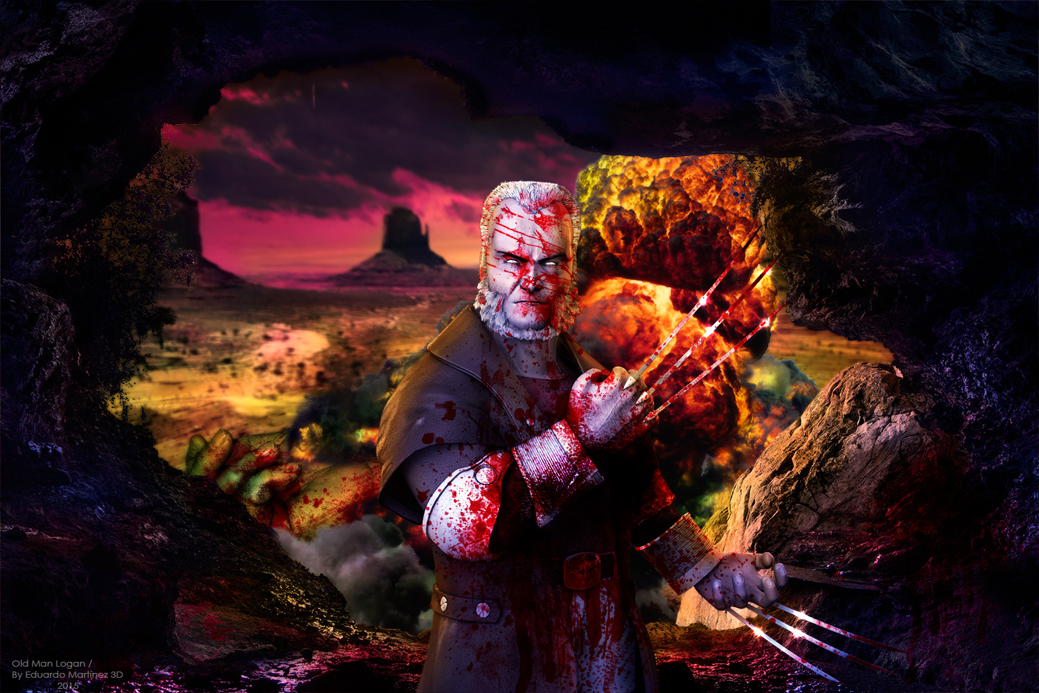 Old Man Logan Wallpaper Ic 3d And Background