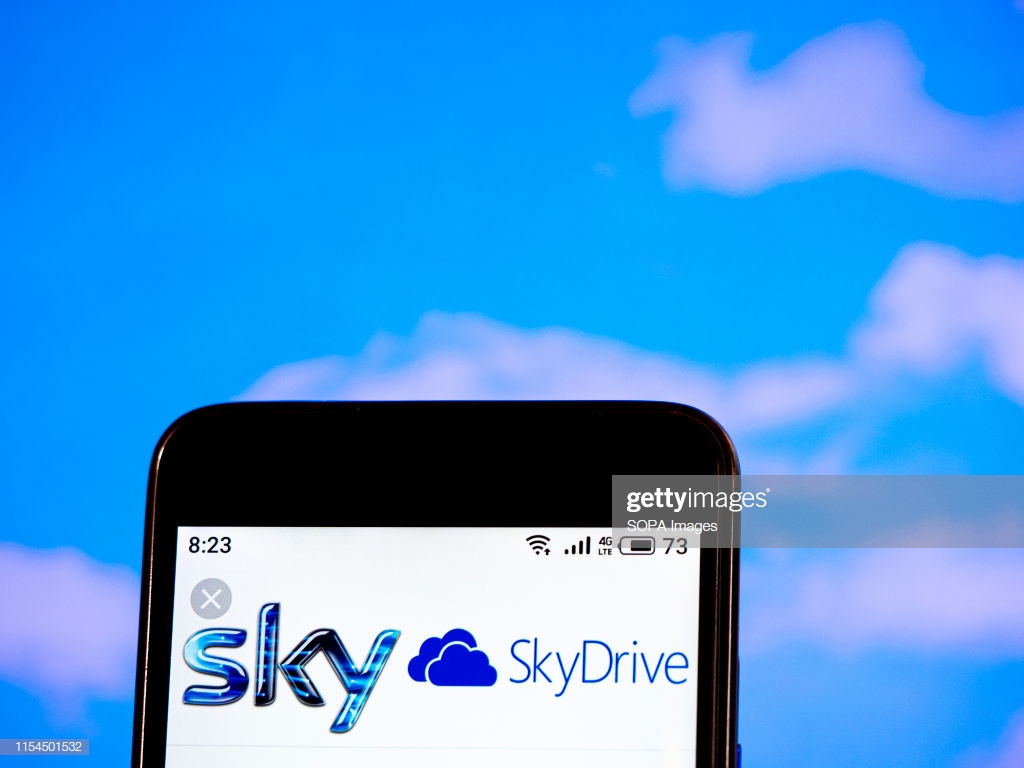 In This Photo Illustration The Skydrive Now Onedrive Logo Is Seen