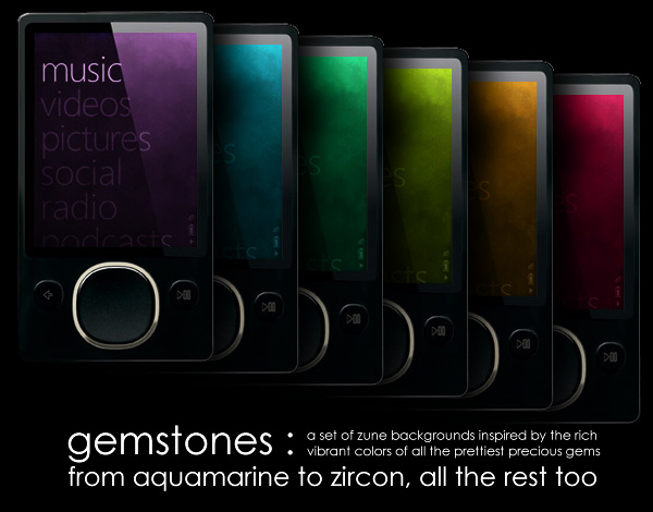 Zune Background Gemstones By P3p574r