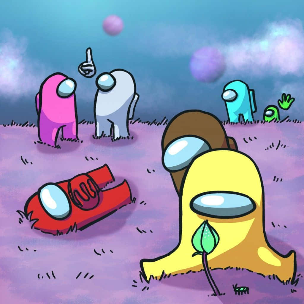 Cute Among Us Wallpaper