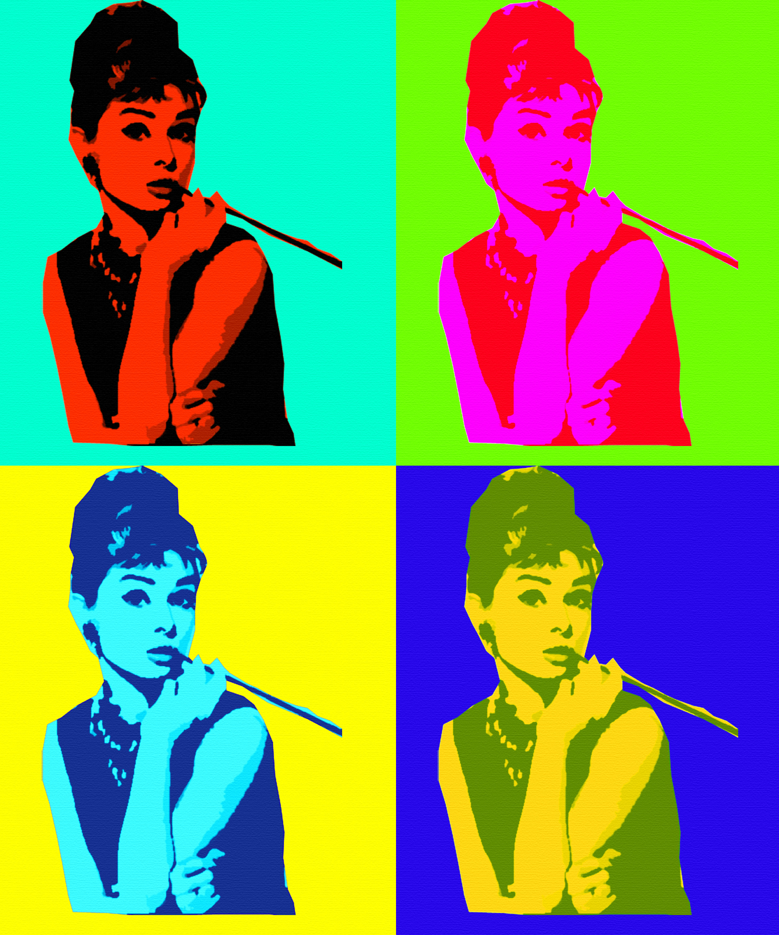 Audrey Hepburn Andy Warhol HD Wallpaper Celebrity Actress