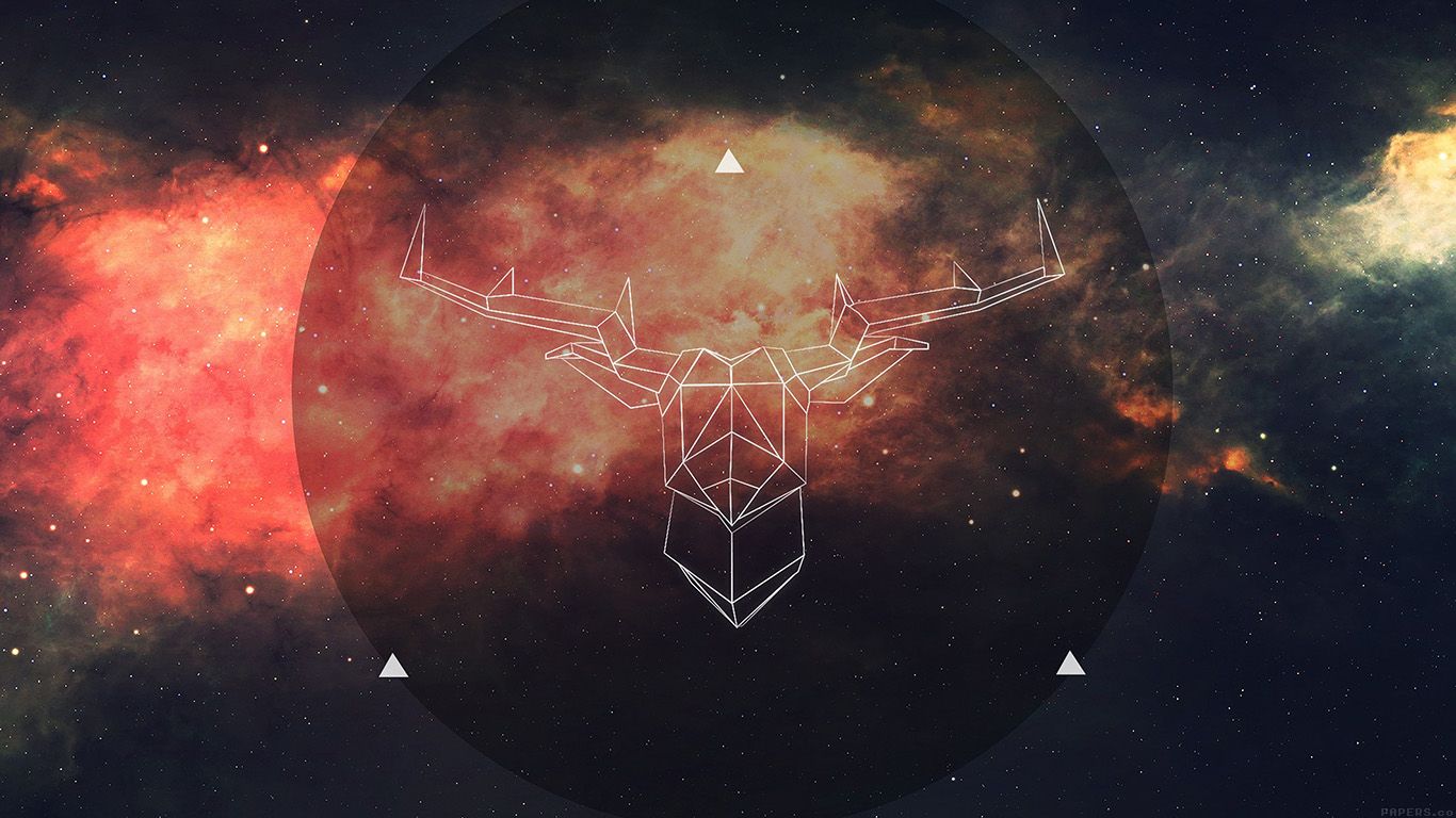 ai68 Art Illust Deer Space Papers Co Laptop Wallpaper