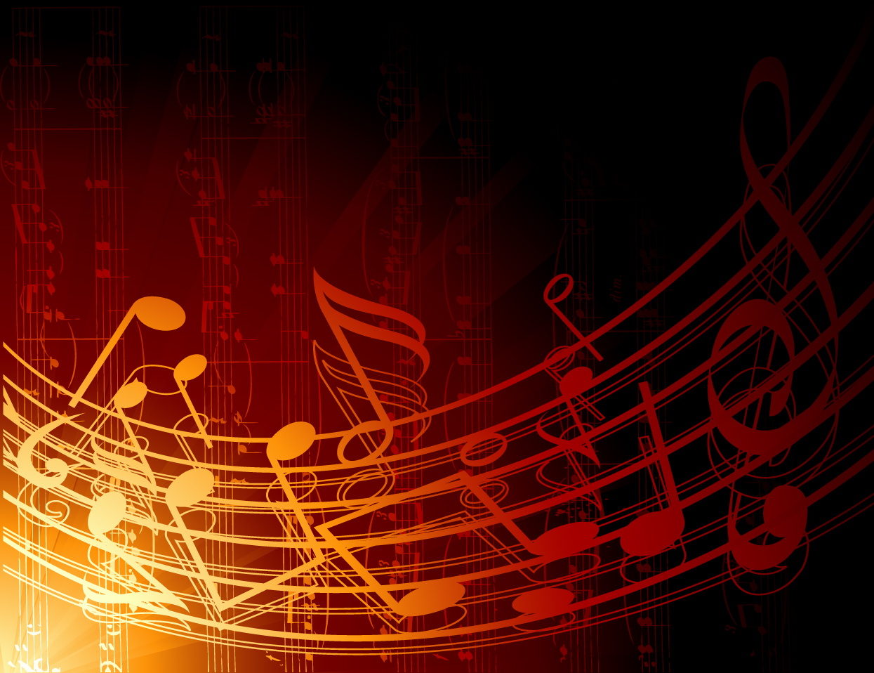 Abstract Music Notes Background