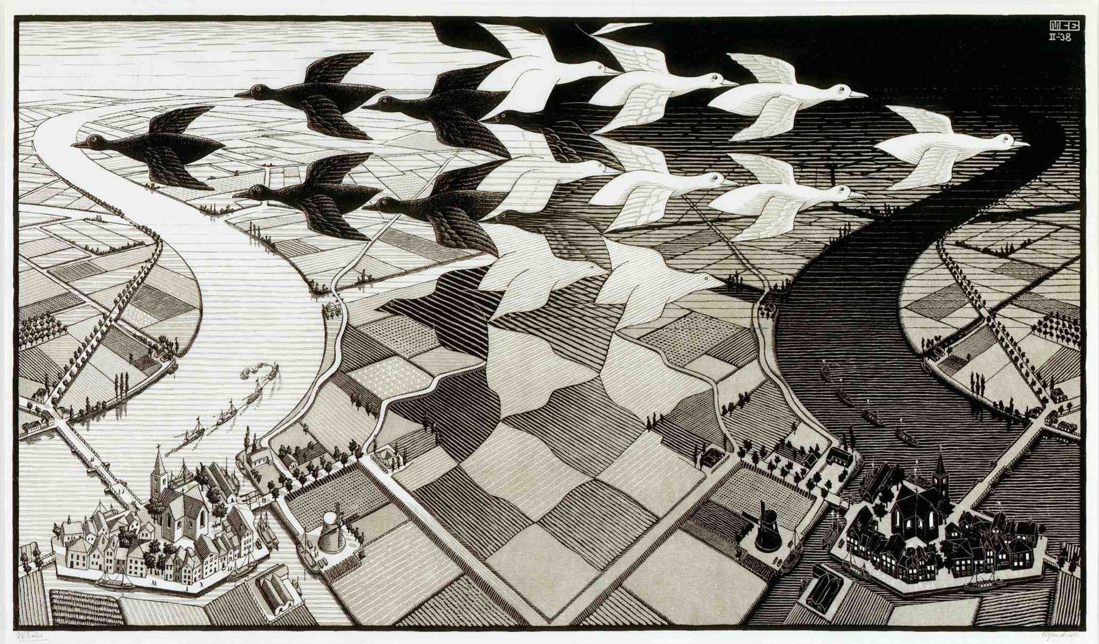 Mc Escher Wallpaper HD Background Full Wallpaperiz