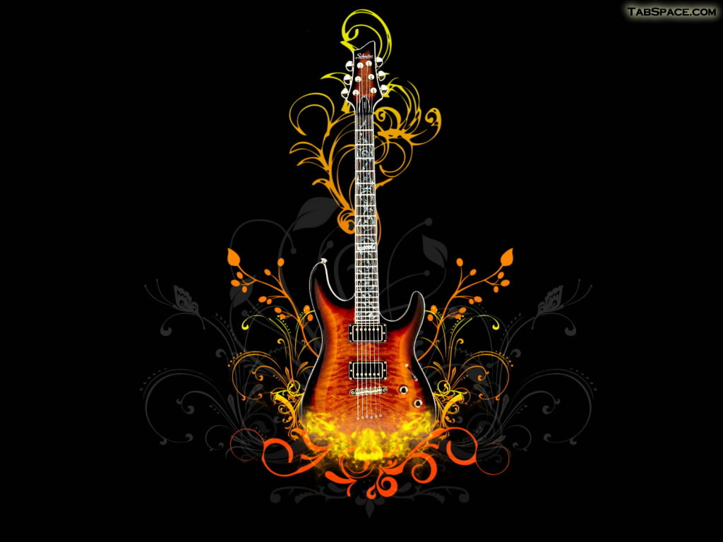 Flaming Epic Guitar Fullscreen