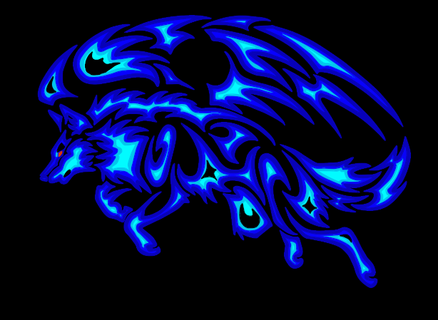 Blue Flame Wolf Wallpaper Fire By