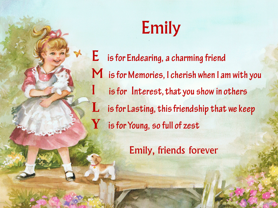 Free Download Acrostic Name Poems For Girls 960x7 For Your Desktop Mobile Tablet Explore 49 Emily Name Wallpaper Emily Wallpaper