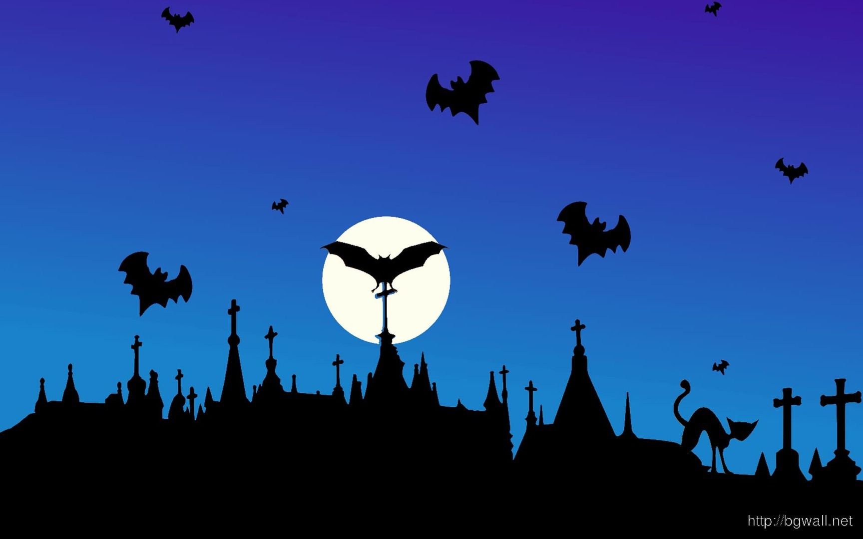 Halloween Silhouettes Wallpaper Background HD