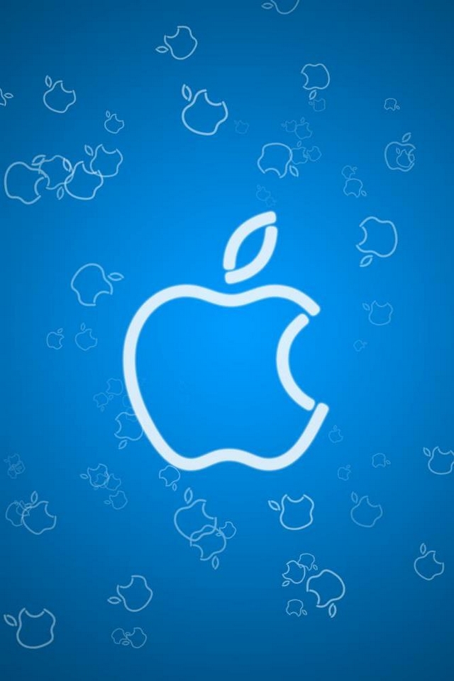 Awesome Blue Apple iPhone Ipod Touch Android Wallpaper