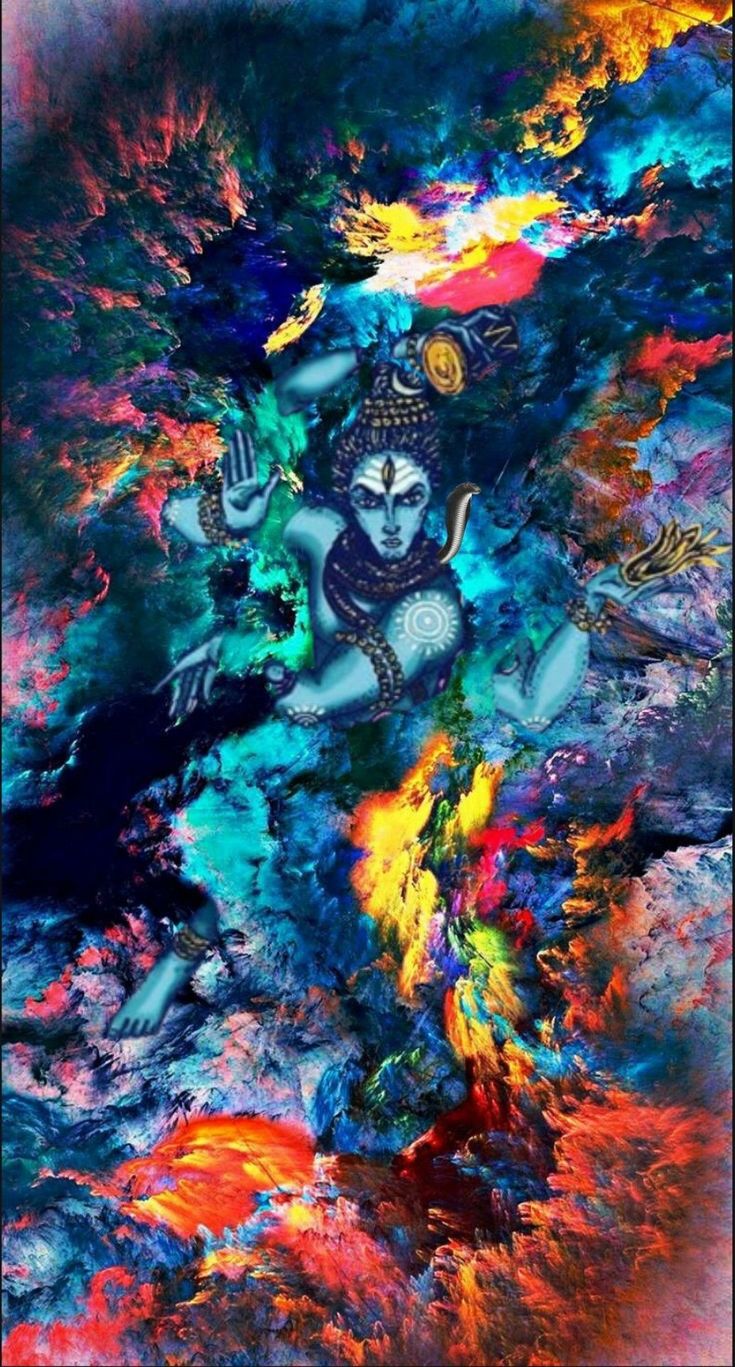 Lord Shiva As Nataraj In Creative Art Painting